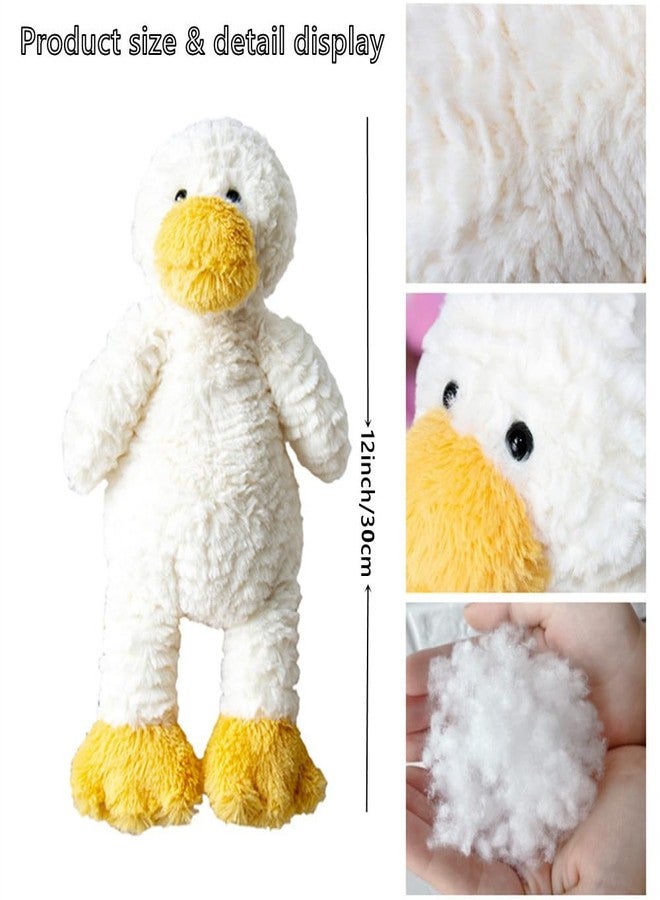 NatureMan 12inch Cute Duck Stuffed Animals, Soft White Duck Plush Pillows Kawaii Duck Plushie Toys Gifts for Kids Christmas Children's Day - Image 3
